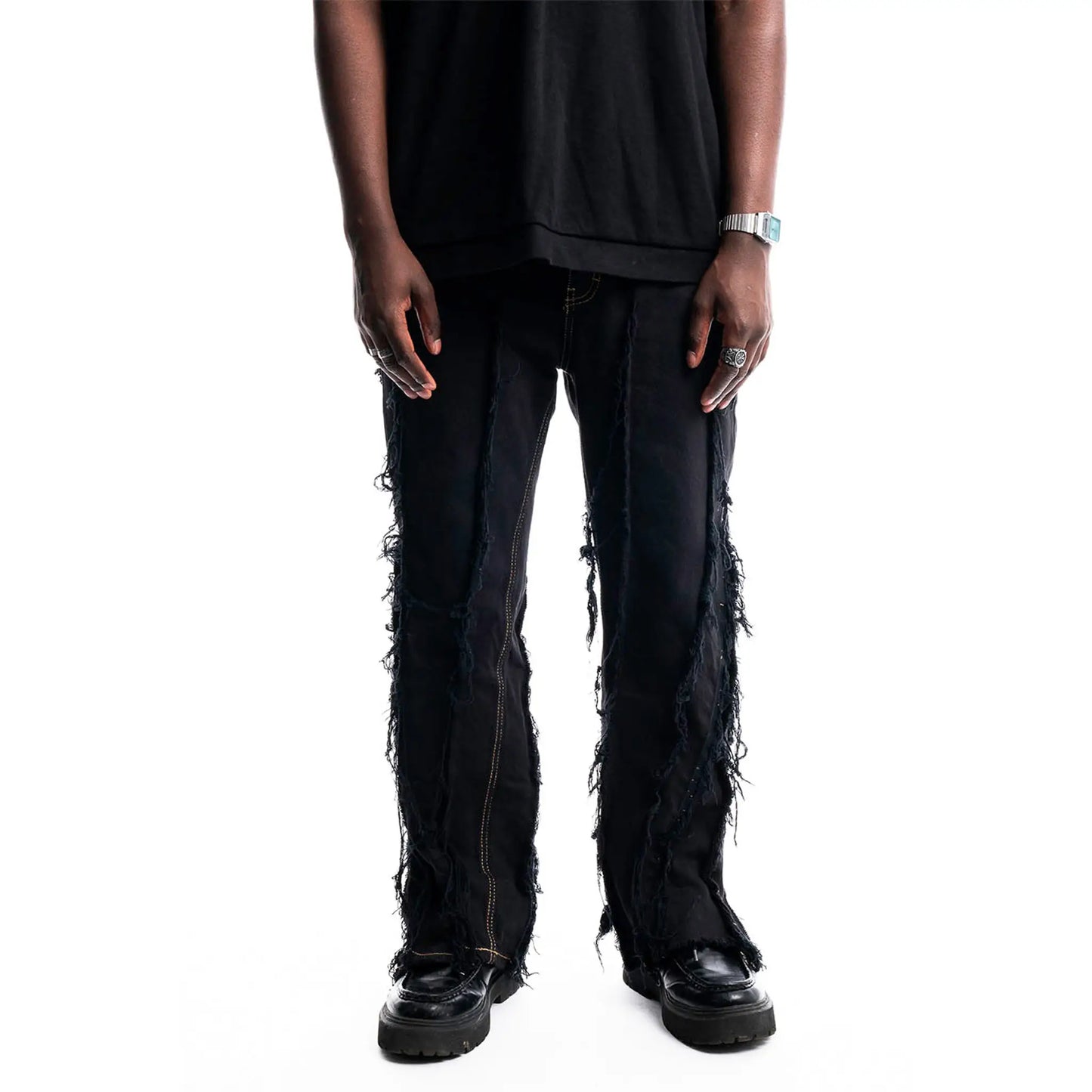 Black Ripped Denim — close-up detail of the piece by PrototypesPari