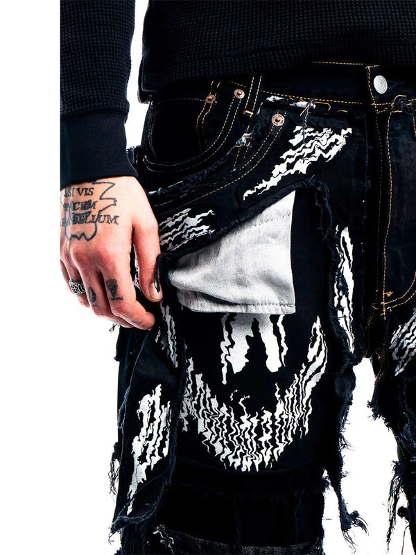 Ghosted Signature Denim — close-up detail of the piece by PrototypesParis Detail