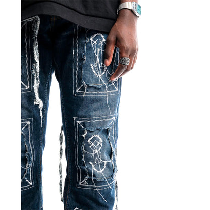 Brut Framed Logo Jeans — close-up detail of the piece by PrototypesParis