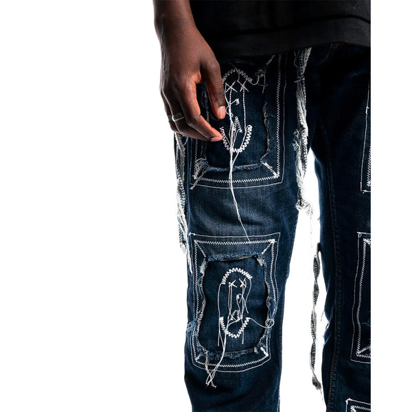 Brut Framed Logo Jeans — close-up detail of the piece by PrototypesParis