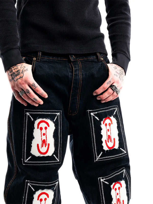 Framed 3D Logo Jeans — close-up detail of the piece by PrototypesParis Detail