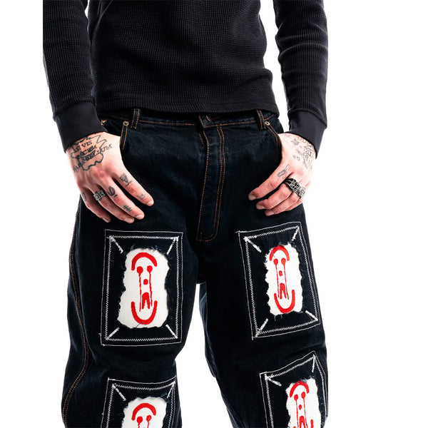 Framed 3D Logo Jeans — close-up detail of the piece by PrototypesParis