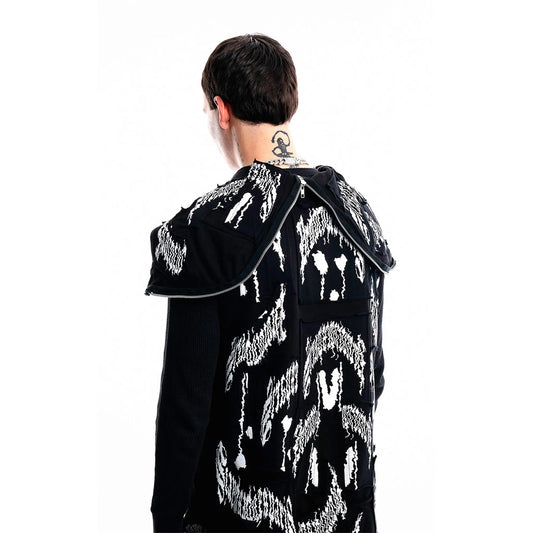 Ghosted Signature Hoodie — side view showcasing silhouette and texture details