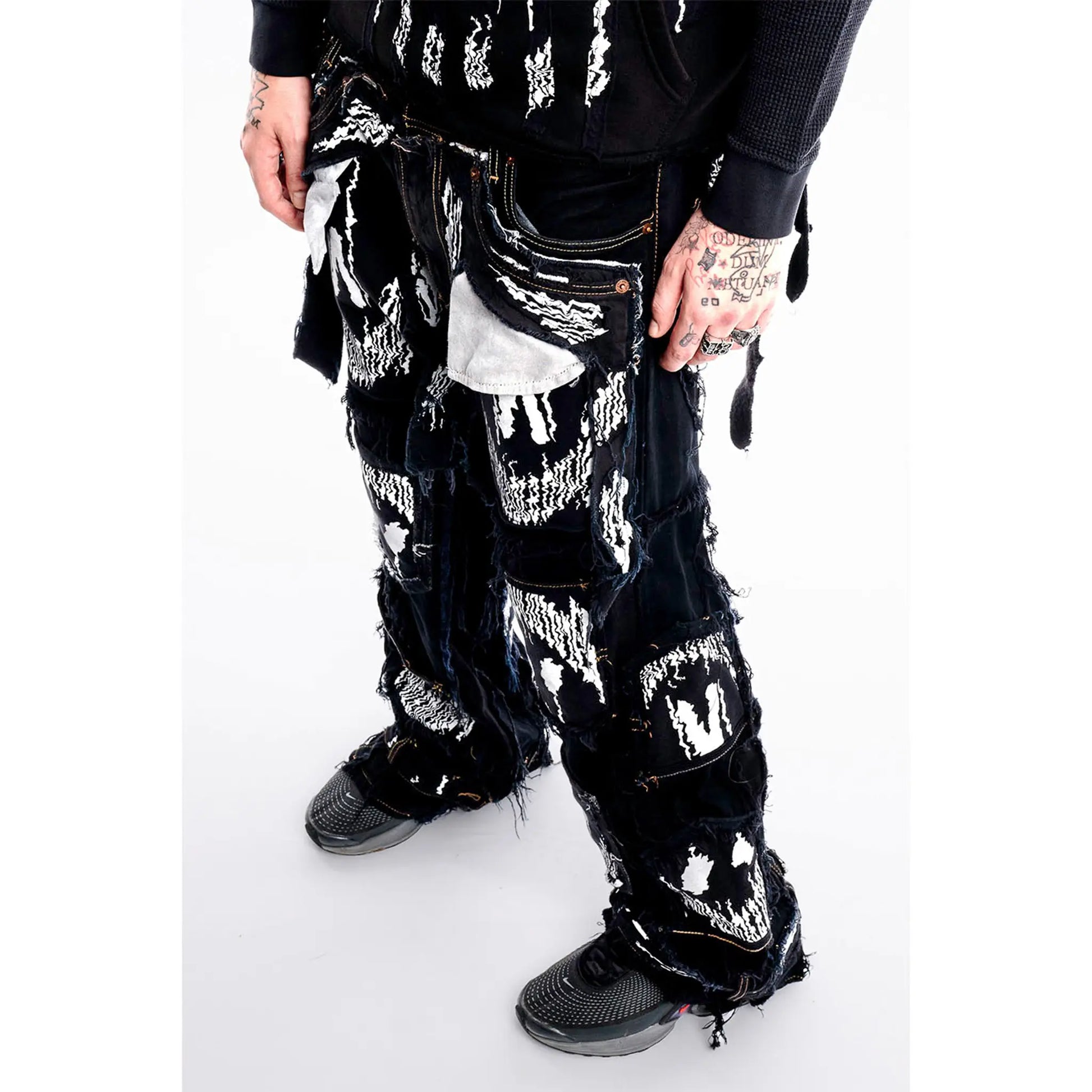  Ghosted Signature Denim — side view worn, unique item by PrototypesParis