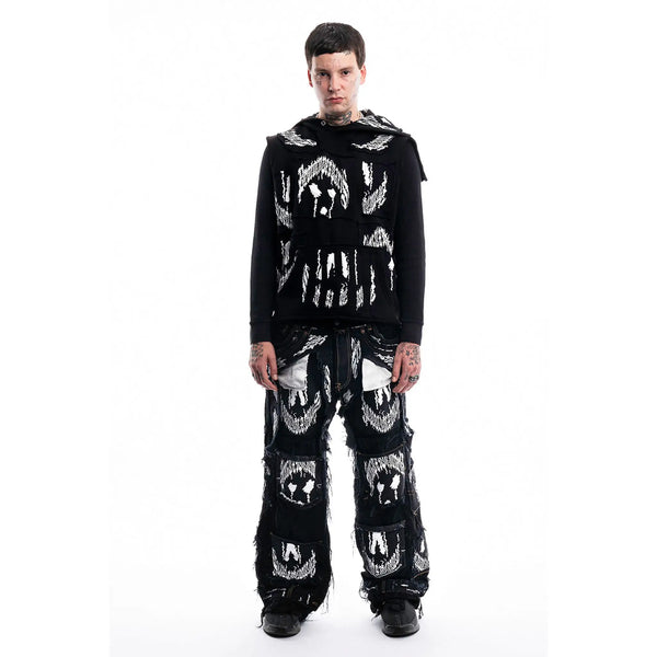 Ghosted Signature Denim — 1/1 handmade upcycled denim by PrototypesParis