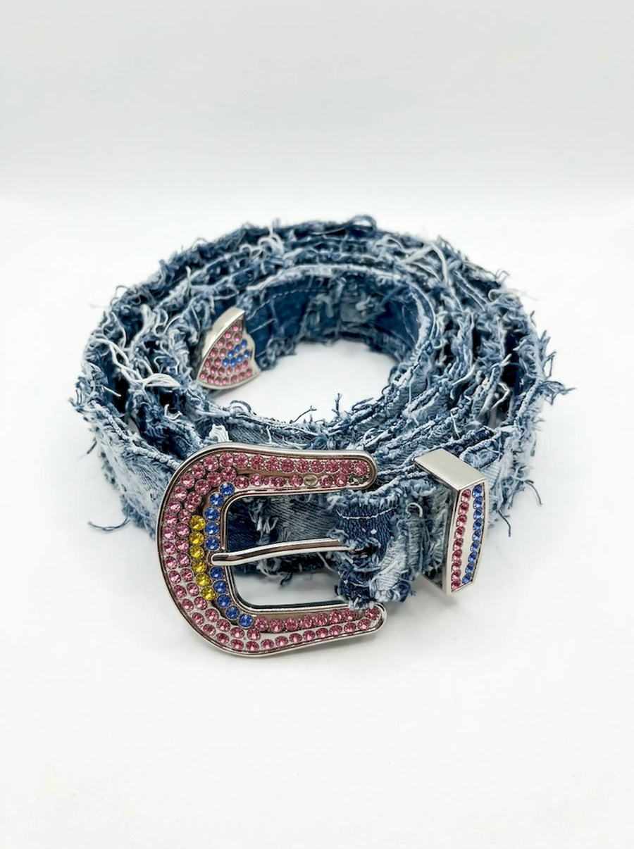 Ripped Denim Belt
