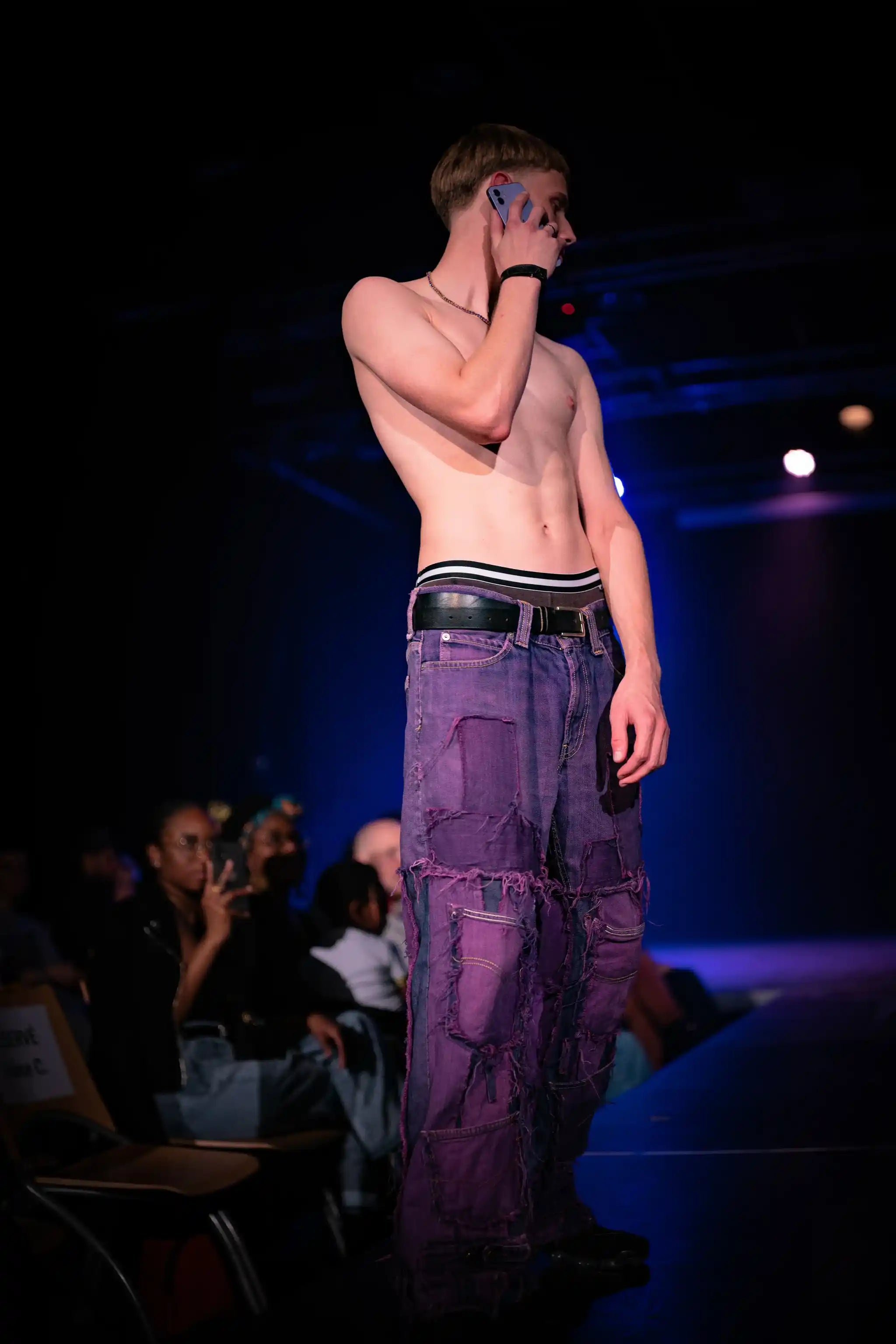 PrototypesParis fashion show: purple patchwork denim